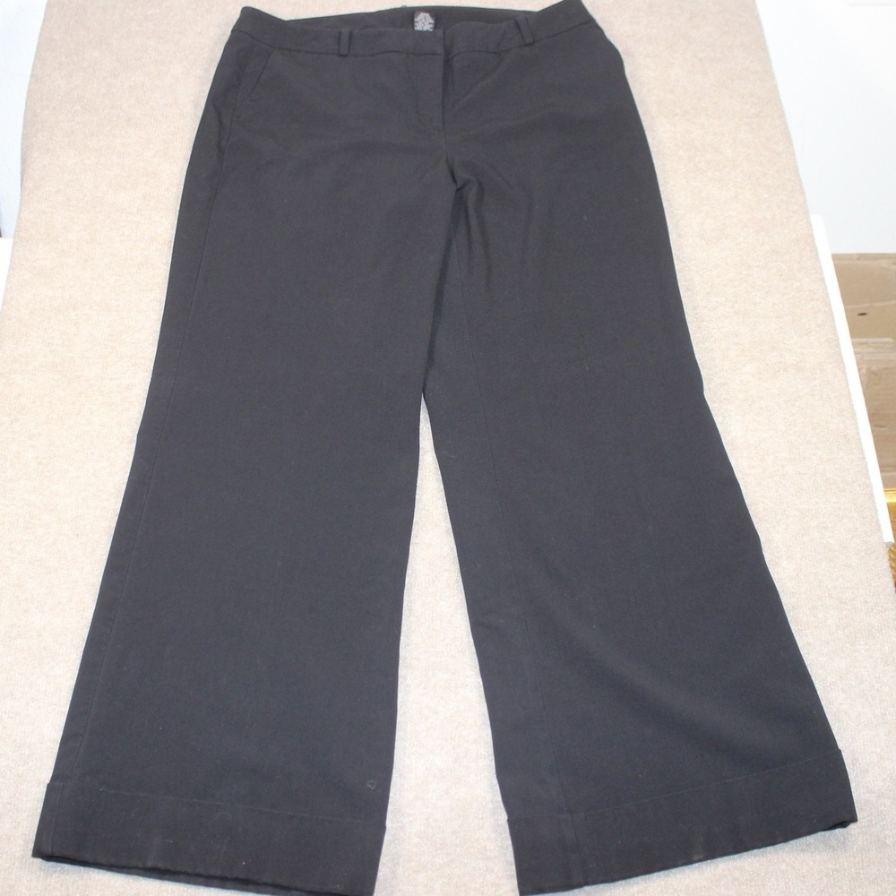 New York & Company Stretch Black Wide Leg Dress Pants Size 14 Average